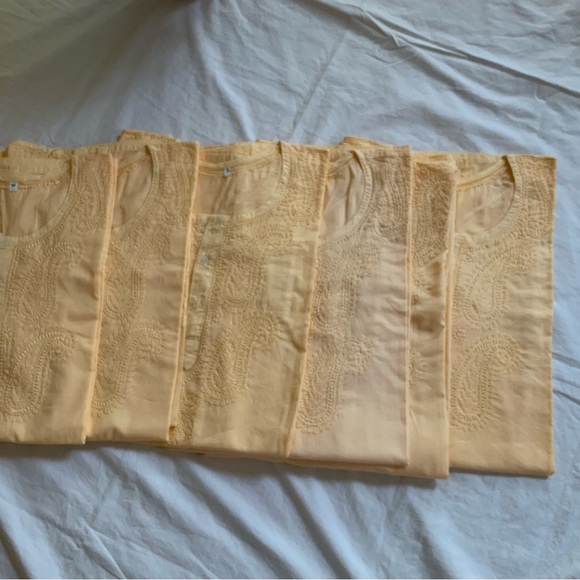 Tunic Kurta Woman’s Top Hand Embroidered 100% Cotton Paisely Print - Picture 9 of 10